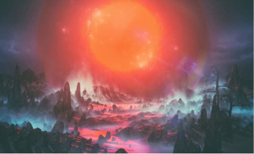 Sunset in the mountains